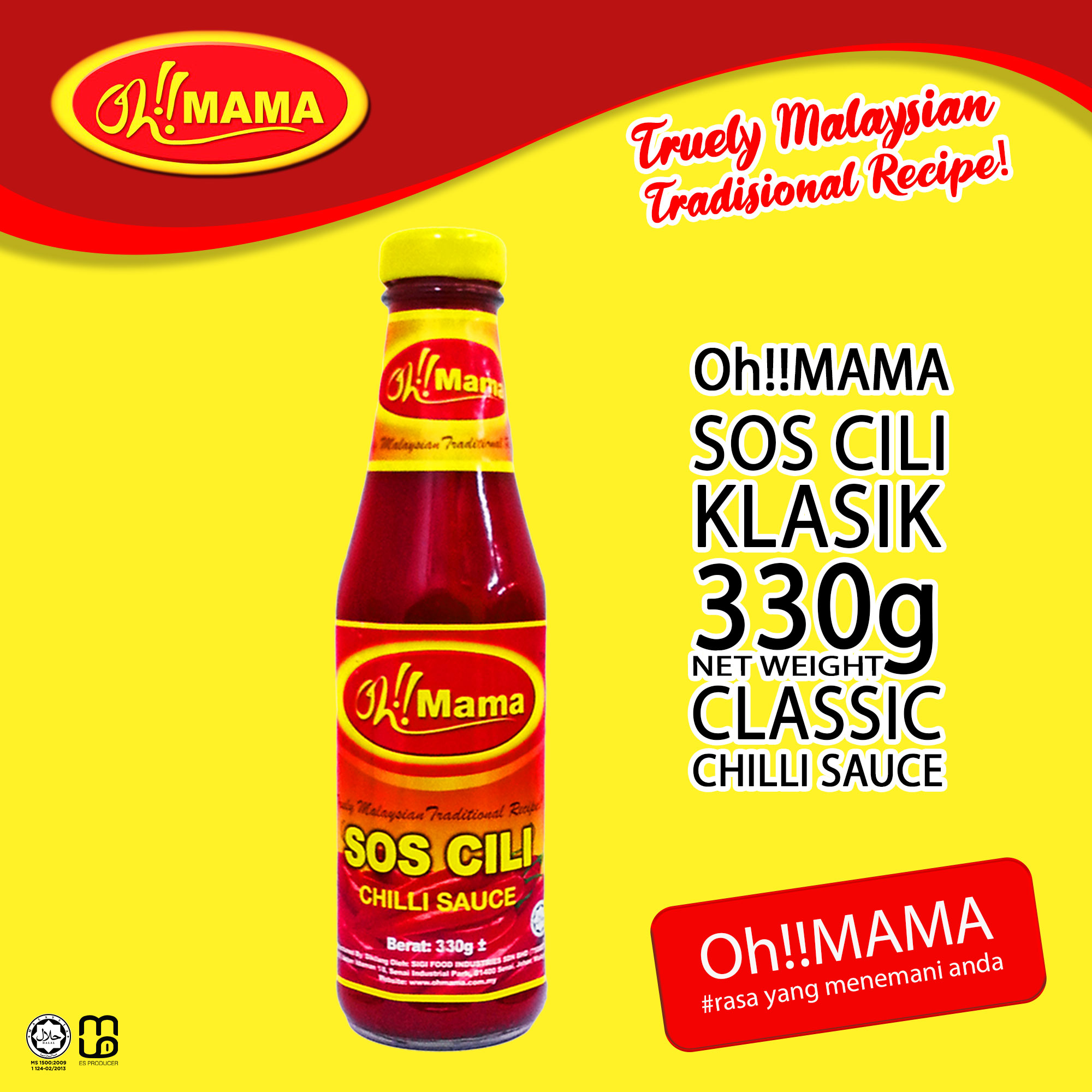 Oh!!MAMA Classic Chilli Sauce 330g