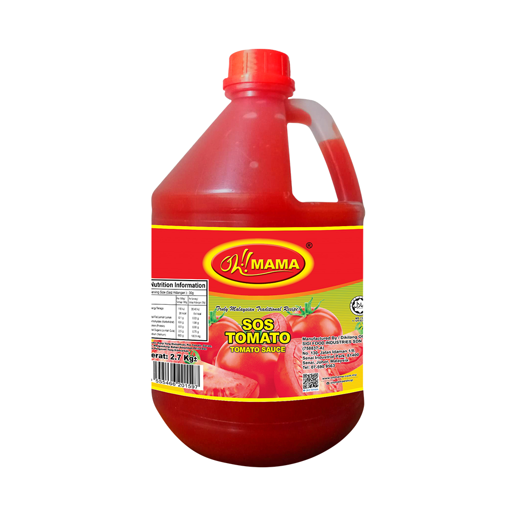 Plastic Bottle of Tomato Sauce 2.7kg-Weight, 2.6kg Net Weight